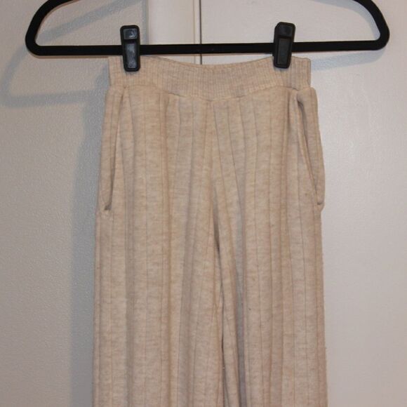 Zara High Waist Cream Pants Women Size XS - Picture 3 of 10